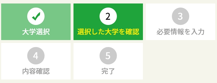 2.選択大学を選択